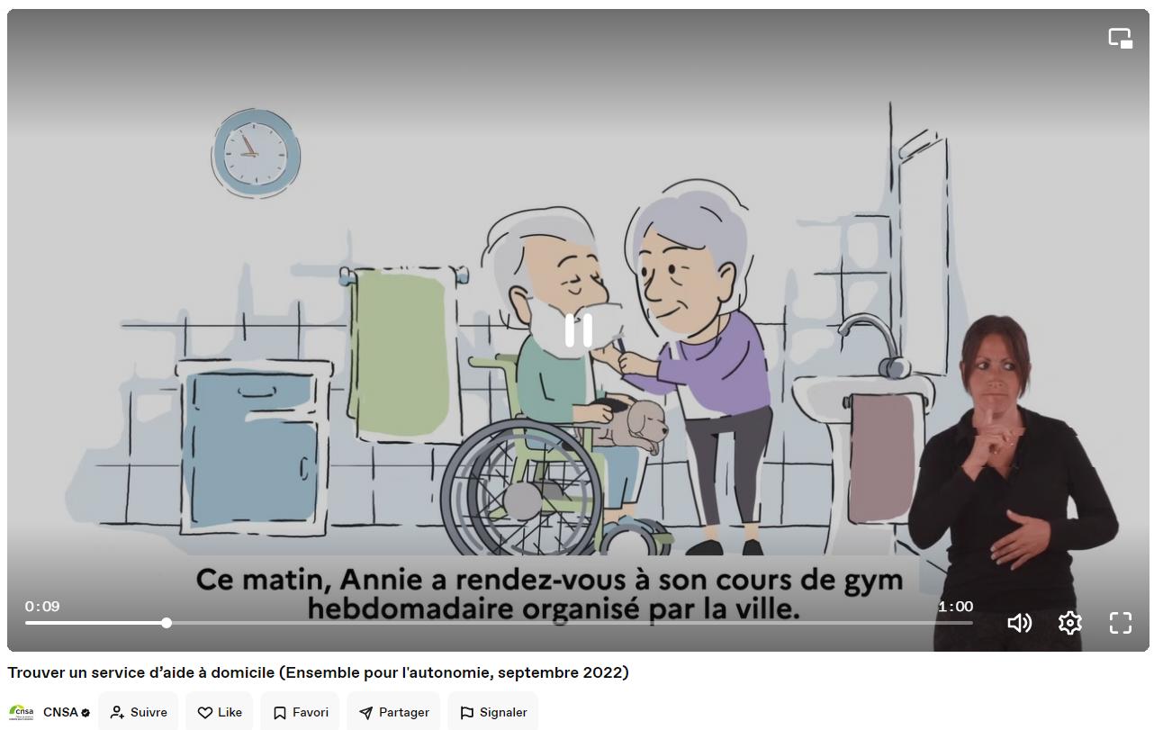 Vidéo pour trouver une aide à domicile